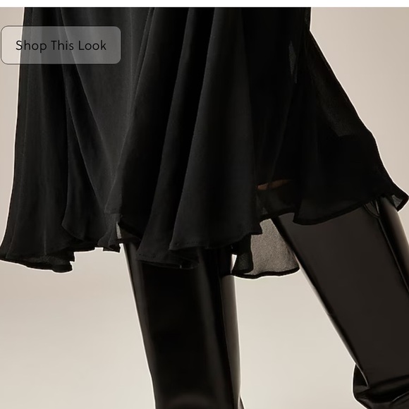 J crew black Tall Gwyneth flounce-hem skirt in chiffon - Picture 2 of 4